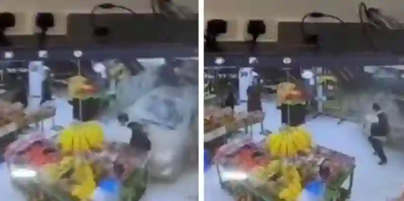 فيديو امرأة تقتحم محل خضار بسيارتها في جازان وتدمره بالكامل والكشف عن المصابين ومصير سائقة السيارة 