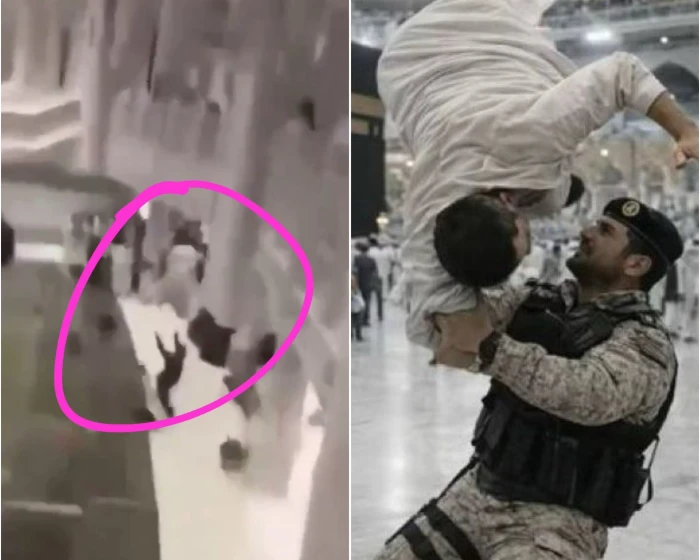 عاجل: تطور خطير في قضية الشخص الذي القى نفسه من الادوار العليا في الحرم والكشف عن جنسيته وسبب ما قام به 