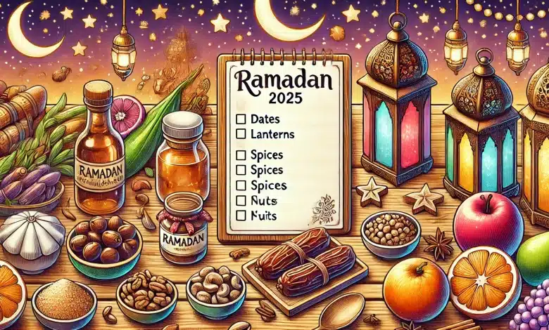 قائمة كاملة بأغراض ومقاضي رمضان 2025 - 1446 في السعودية 