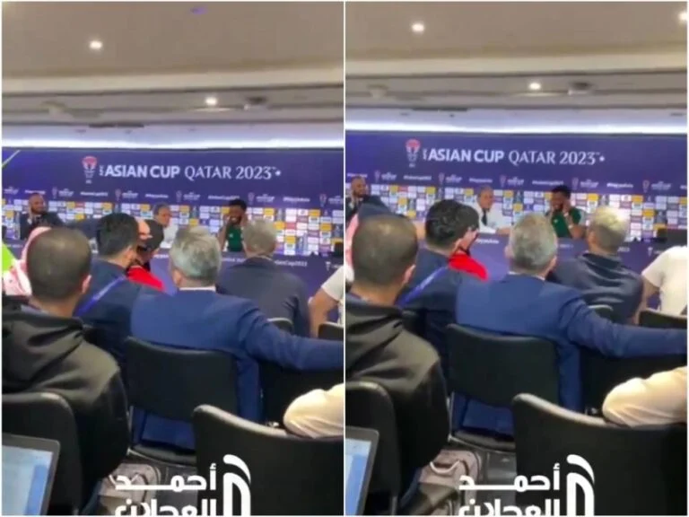 شاهد البليهي في موقف محرج بسبب سؤال باللغة الانجليزية في مؤتمر صحفي 