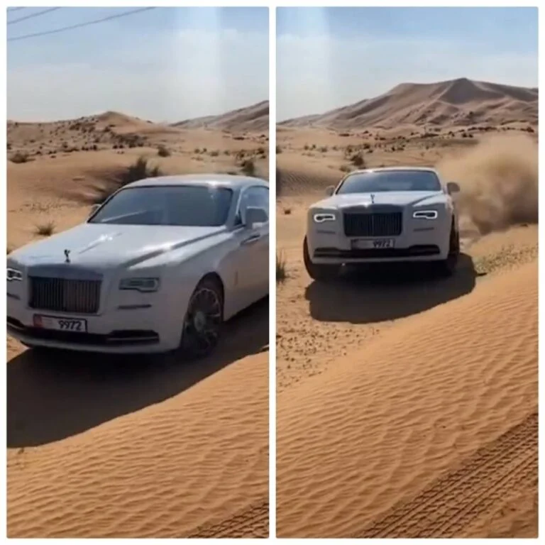 شاهد تطعيس في صحراء السعودية بأغلى سيارة في العالم 