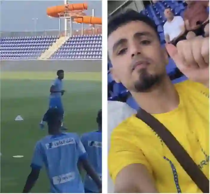 مشجع نصراوي يجنن البليهي بكلمة كرستيانو عم الجميع والبليهي: انطم 