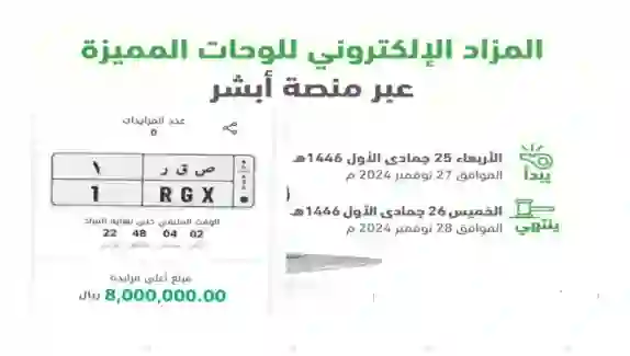 السعودية: لو هذه الحروف في سيارتك تكسب 8 مليون ريال فوراً 